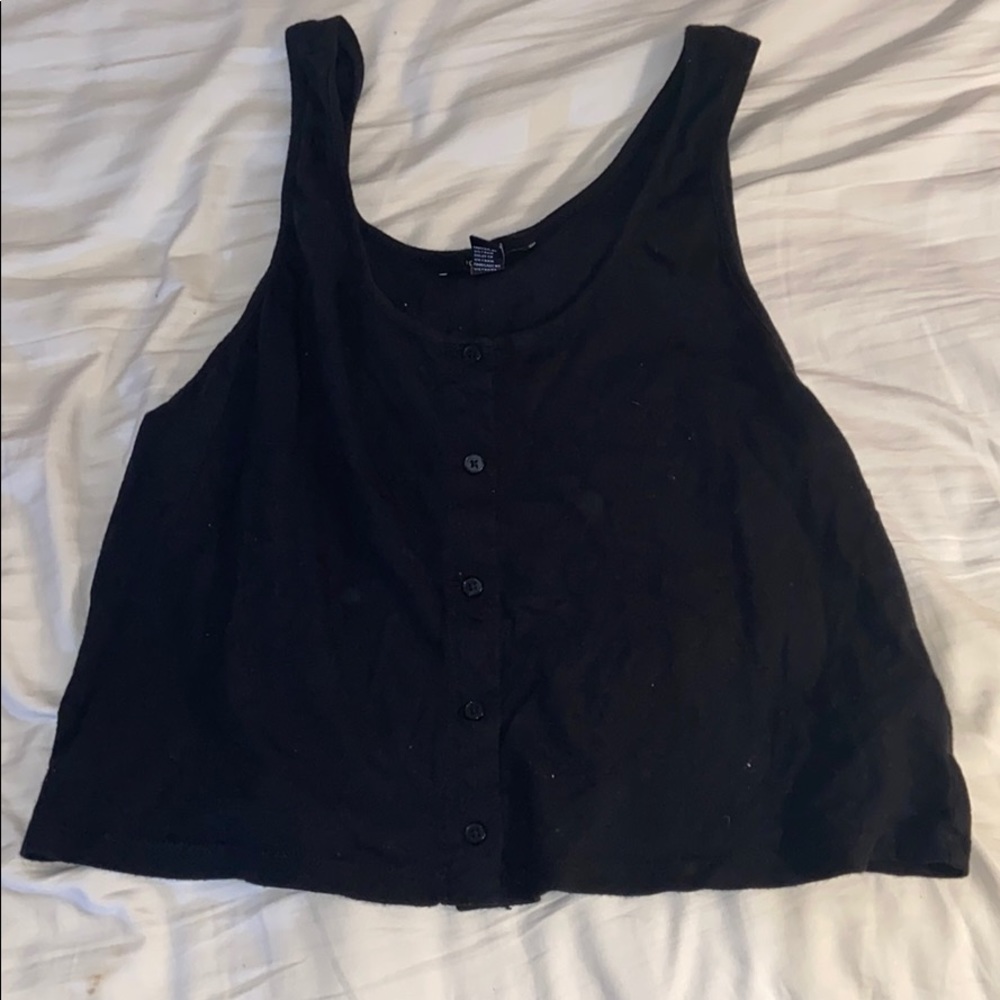 Women’s black crop top
